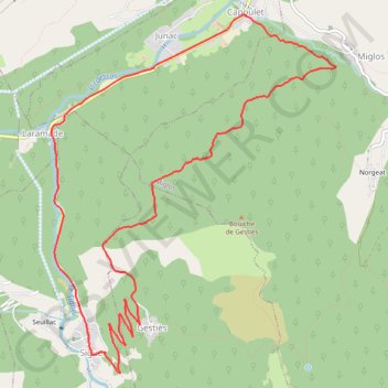 Itinéraire Capoulet - Chapelle Saint-Nicolas - Capoulet, distance, dénivelé, altitude, carte, profil, trace GPS