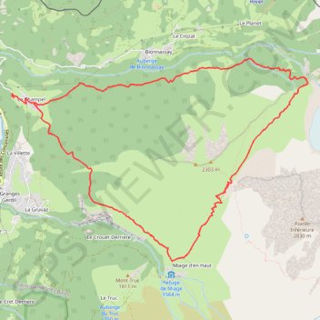 Itinéraire Itinéraire trail intermédiaire - col du tricot, distance, dénivelé, altitude, carte, profil, trace GPS
