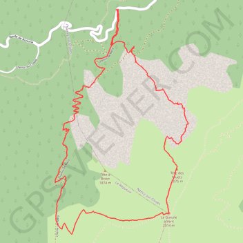 Itinéraire Tête des Muets : couloir des Cornes d'Ombrances, distance, dénivelé, altitude, carte, profil, trace GPS