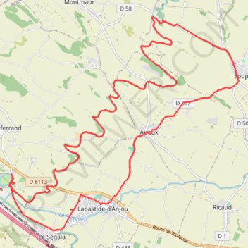 Itinéraire Naurouze, distance, dénivelé, altitude, carte, profil, trace GPS