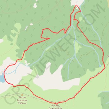 Itinéraire Le Roc de Querquéou (Étang d'Artax - col de Lastrix), distance, dénivelé, altitude, carte, profil, trace GPS