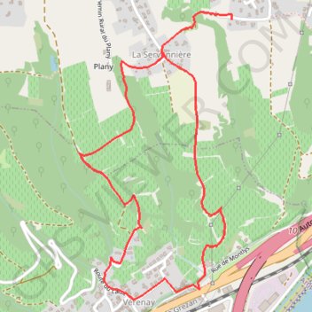 Itinéraire Petite boucle de Vernay via l'Atelier de Saint Cyr, distance, dénivelé, altitude, carte, profil, trace GPS