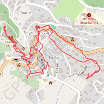 Itinéraire Seyne, distance, dénivelé, altitude, carte, profil, trace GPS