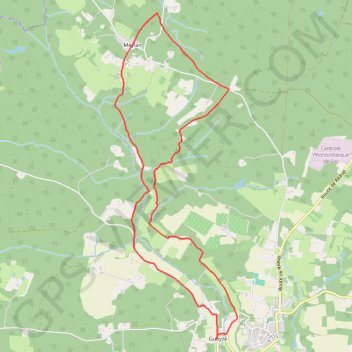 Itinéraire De Gueyze à Meylan, au fil de la Gueyze - Pays d'Albret, distance, dénivelé, altitude, carte, profil, trace GPS