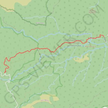 Itinéraire Sentier de Takamaka - Bébour, distance, dénivelé, altitude, carte, profil, trace GPS