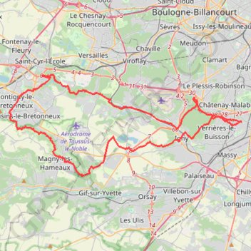 Itinéraire ET-reduit10, distance, dénivelé, altitude, carte, profil, trace GPS