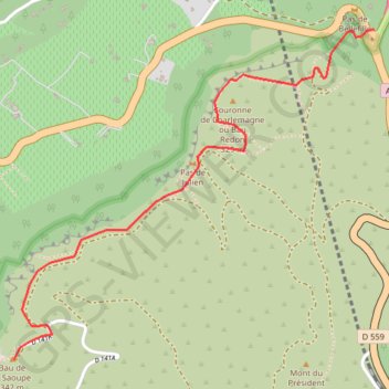 Itinéraire Cassis - Couronne de Charlemagne, distance, dénivelé, altitude, carte, profil, trace GPS
