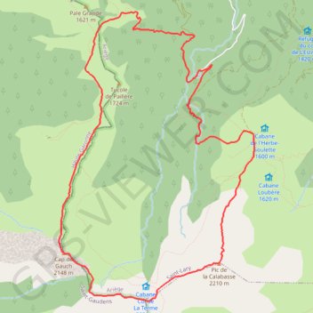 Itinéraire Pic de la Calabasse et Cap de Gauch en circuit, distance, dénivelé, altitude, carte, profil, trace GPS