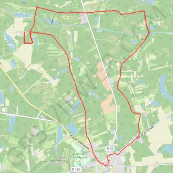 Itinéraire La Poustière - Sennely, distance, dénivelé, altitude, carte, profil, trace GPS