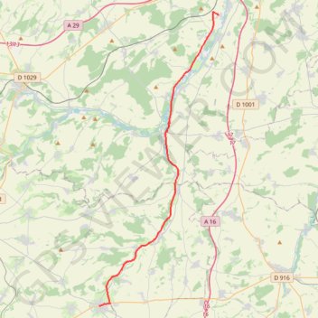 Itinéraire Crèvecoeur-le-Grand - Amiens coulée verte, distance, dénivelé, altitude, carte, profil, trace GPS