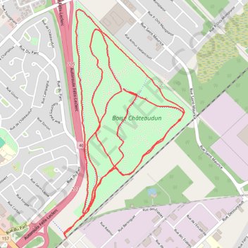 Itinéraire Tour du Boisé Châteaudun, distance, dénivelé, altitude, carte, profil, trace GPS