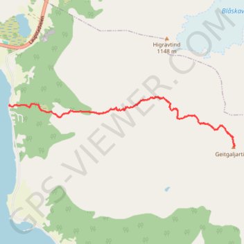 Itinéraire LOF_40_geitgaljen, distance, dénivelé, altitude, carte, profil, trace GPS