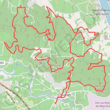 Itinéraire Rallye des Côtes du Rhône Primeur à Chusclan, distance, dénivelé, altitude, carte, profil, trace GPS