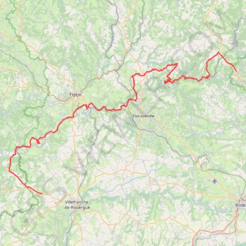 Itinéraire Tour de l'Aveyron 1/5-13918656, distance, dénivelé, altitude, carte, profil, trace GPS