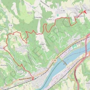 Itinéraire Parcours de secours en cas d'intempérie, distance, dénivelé, altitude, carte, profil, trace GPS