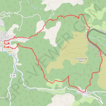 Itinéraire Mont Capell, distance, dénivelé, altitude, carte, profil, trace GPS