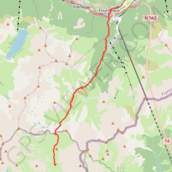 Itinéraire Modane-vallée étroite, distance, dénivelé, altitude, carte, profil, trace GPS