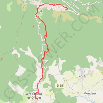 Itinéraire Montagne de lure, distance, dénivelé, altitude, carte, profil, trace GPS