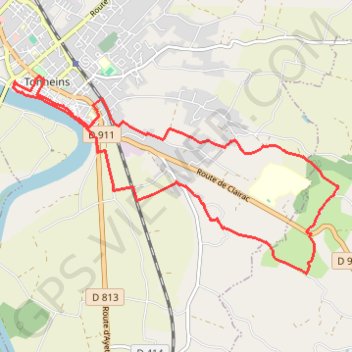 Itinéraire Tonneins, Garonne d'hier et d'aujourd'hui - Pays Val de Garonne - Gascogne, distance, dénivelé, altitude, carte, profil, trace GPS