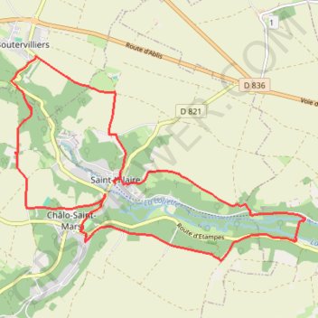Itinéraire Chalo-Saint-Mars, distance, dénivelé, altitude, carte, profil, trace GPS