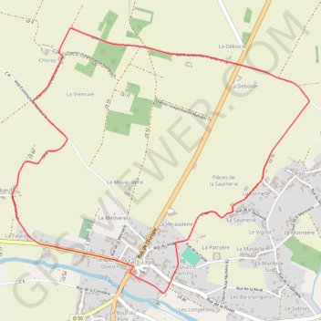 Itinéraire Circuit Nord de Martizay, distance, dénivelé, altitude, carte, profil, trace GPS