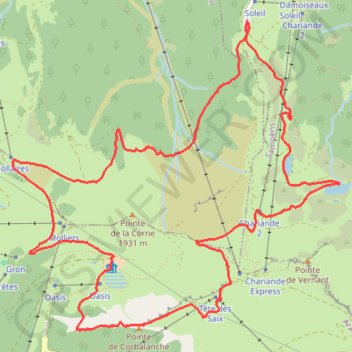 Itinéraire Samoëns 1600-Airon via Tête des Saix, distance, dénivelé, altitude, carte, profil, trace GPS