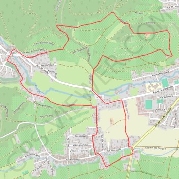 Itinéraire Guebwiller - Circuit des Cigognes, distance, dénivelé, altitude, carte, profil, trace GPS