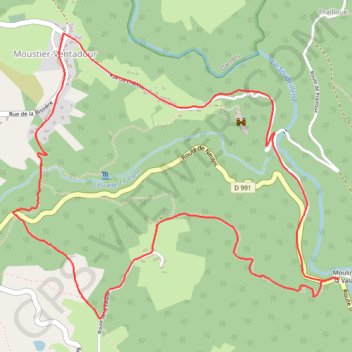 Itinéraire Le chemin de la Valade - Moustier Ventadour - Pays d'Égletons, distance, dénivelé, altitude, carte, profil, trace GPS