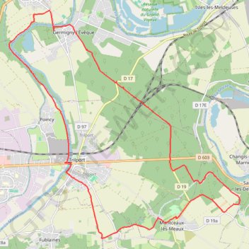Itinéraire Germigny-l'Évêque et les bords de Marne, distance, dénivelé, altitude, carte, profil, trace GPS