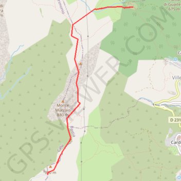 Itinéraire Bocca Pruna à Pylone's route, distance, dénivelé, altitude, carte, profil, trace GPS