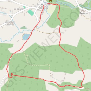 Itinéraire Montbrun-Bocage, distance, dénivelé, altitude, carte, profil, trace GPS