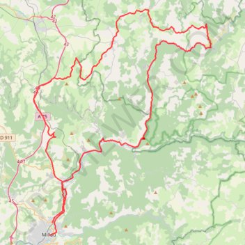 Itinéraire Les gorges du Tarn, distance, dénivelé, altitude, carte, profil, trace GPS