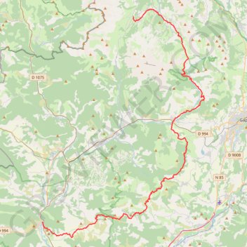 Itinéraire GR94 Randonnée de Agnières-en-Dévoluy à Serres (Hautes-Alpes), distance, dénivelé, altitude, carte, profil, trace GPS