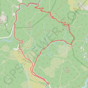 Itinéraire PERTHUS ORIENTAL, distance, dénivelé, altitude, carte, profil, trace GPS