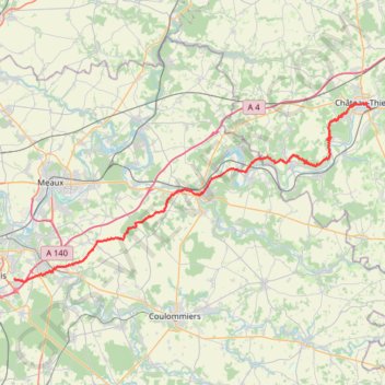 Itinéraire De Château-Thierry à Bailly-Romainvilliers 2, distance, dénivelé, altitude, carte, profil, trace GPS