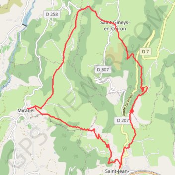 Itinéraire Les Balmes de Montbrun - Mirabel, distance, dénivelé, altitude, carte, profil, trace GPS