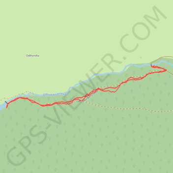 Itinéraire Le barrage d'OLHADOKO depuis le pont d'Amubi, distance, dénivelé, altitude, carte, profil, trace GPS