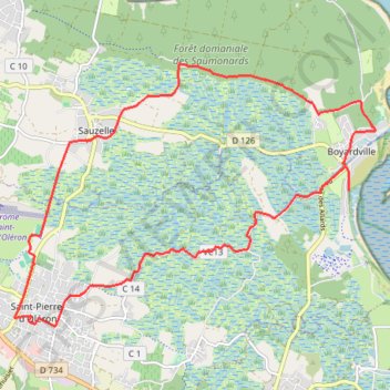 Itinéraire Escapade à travers les grands marais de l'île d'Oléron, distance, dénivelé, altitude, carte, profil, trace GPS