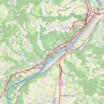 Itinéraire De l'Atelier a la cathédrale Saint Maurice par les berges, distance, dénivelé, altitude, carte, profil, trace GPS