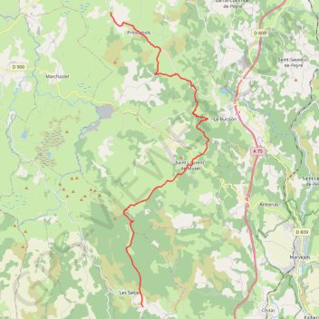 Itinéraire Traversée de la Lozère, distance, dénivelé, altitude, carte, profil, trace GPS