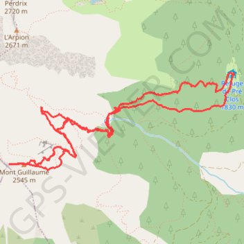 Itinéraire Chorges - Le Mont Guillaume, distance, dénivelé, altitude, carte, profil, trace GPS