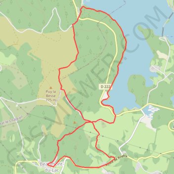 Itinéraire Vasivière en Limousin, distance, dénivelé, altitude, carte, profil, trace GPS