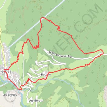 Itinéraire D'Arêches au Col de Pré par le hameau de Boudin, distance, dénivelé, altitude, carte, profil, trace GPS