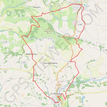 Itinéraire Rando autour de Bellefontaine, distance, dénivelé, altitude, carte, profil, trace GPS