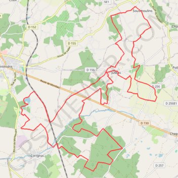 Itinéraire Randonnée Montendre, distance, dénivelé, altitude, carte, profil, trace GPS