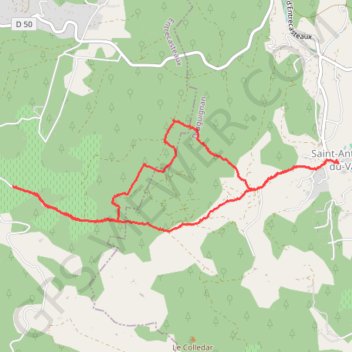 Itinéraire Saint Antonin, distance, dénivelé, altitude, carte, profil, trace GPS