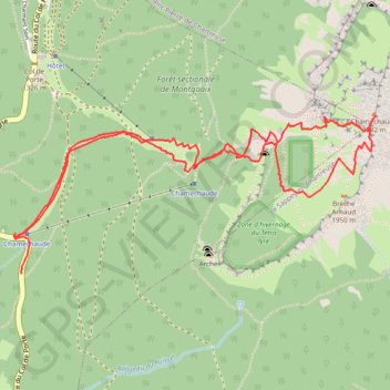 Itinéraire Chamechaude W (Chartreuse), distance, dénivelé, altitude, carte, profil, trace GPS
