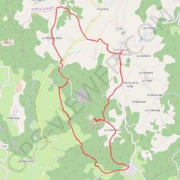 Itinéraire Marche à Saint Jean des Ollieres, distance, dénivelé, altitude, carte, profil, trace GPS