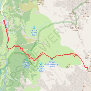 Itinéraire Hourquette d'Alans, distance, dénivelé, altitude, carte, profil, trace GPS