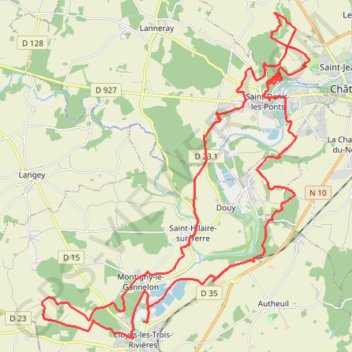 Itinéraire Rando Cloyes, distance, dénivelé, altitude, carte, profil, trace GPS